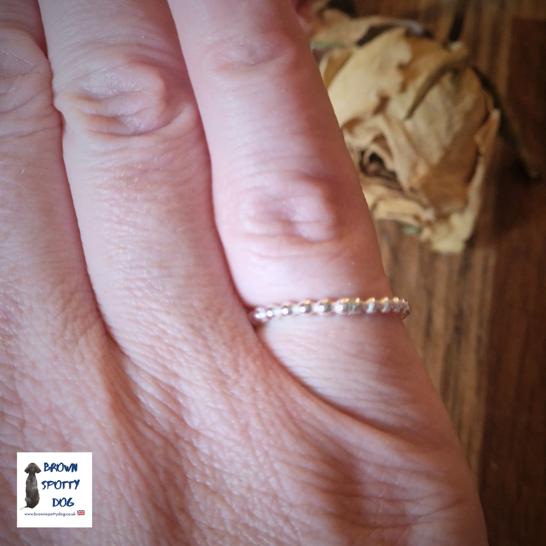 Silver .925 Beaded ring band