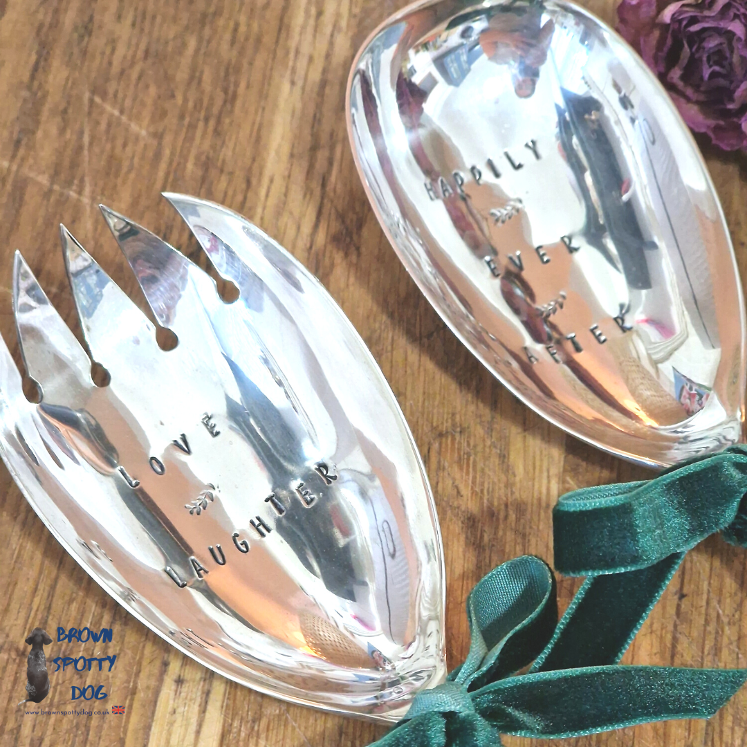 Vintage Salad Servers with a classic design
