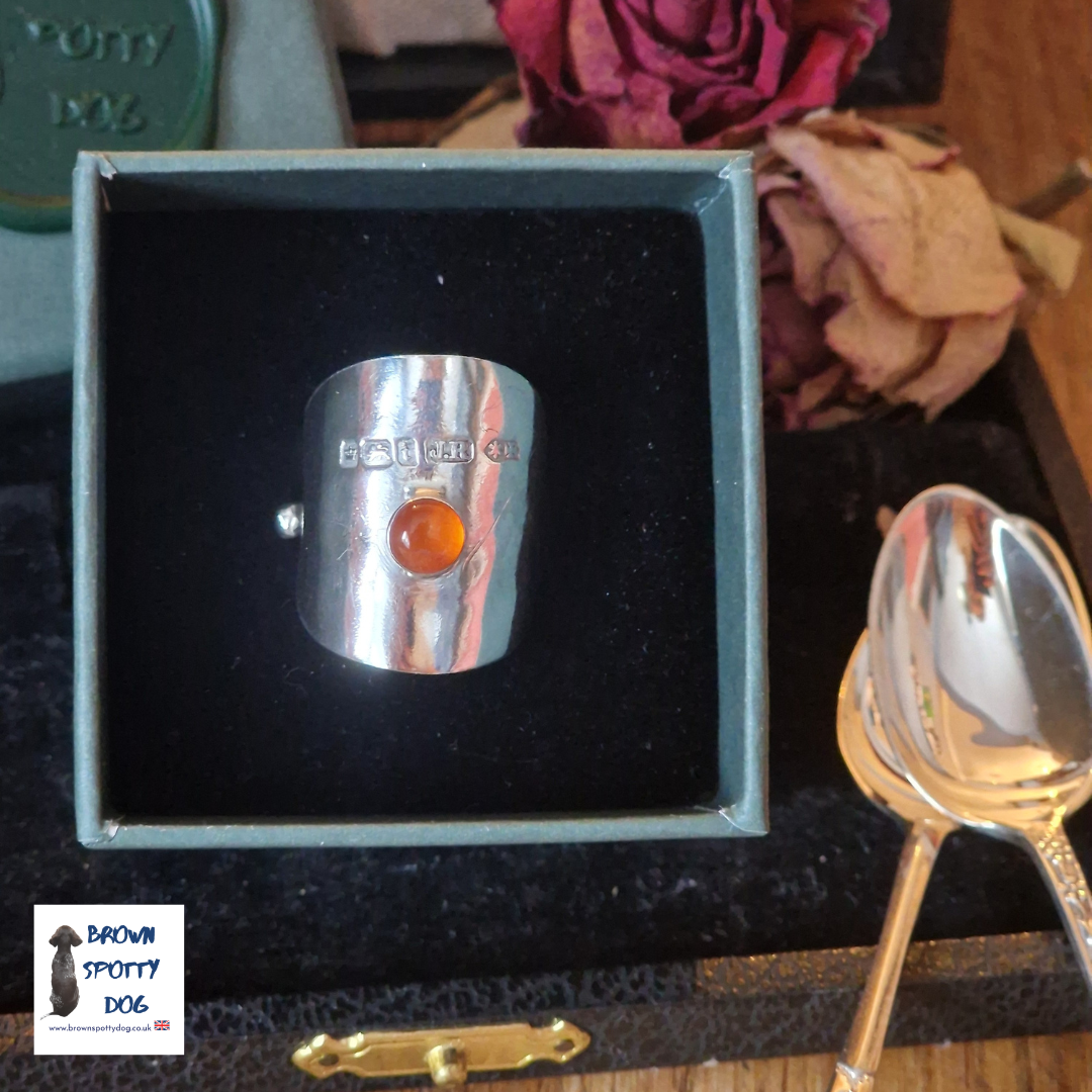 Sheffield 1926 Antique Silver Spoon Ring complete with Change of Use Certification - A1036