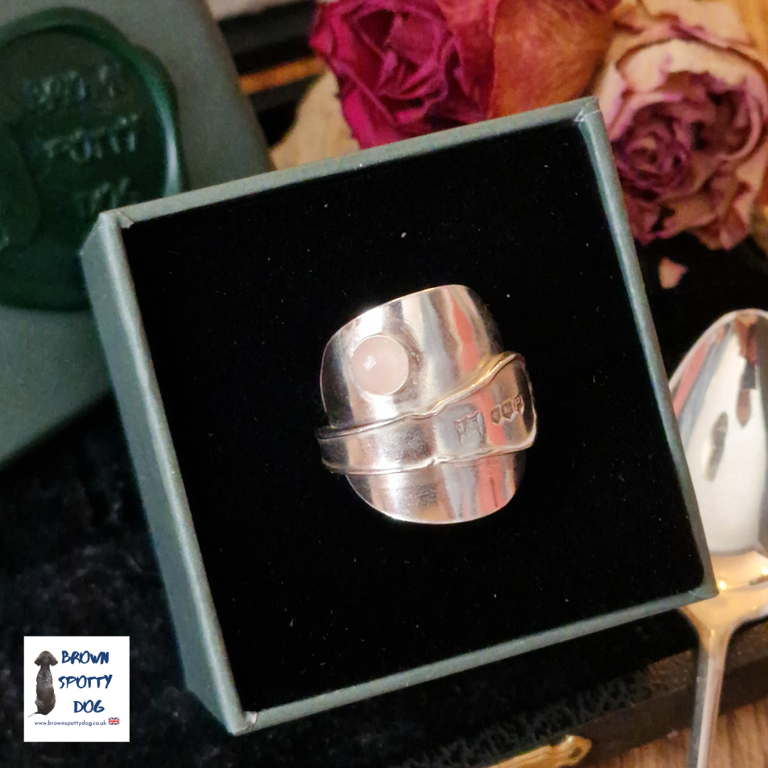 Sheffield 1957 Antique Silver Spoon Ring complete with Change of Use Certification - A0304