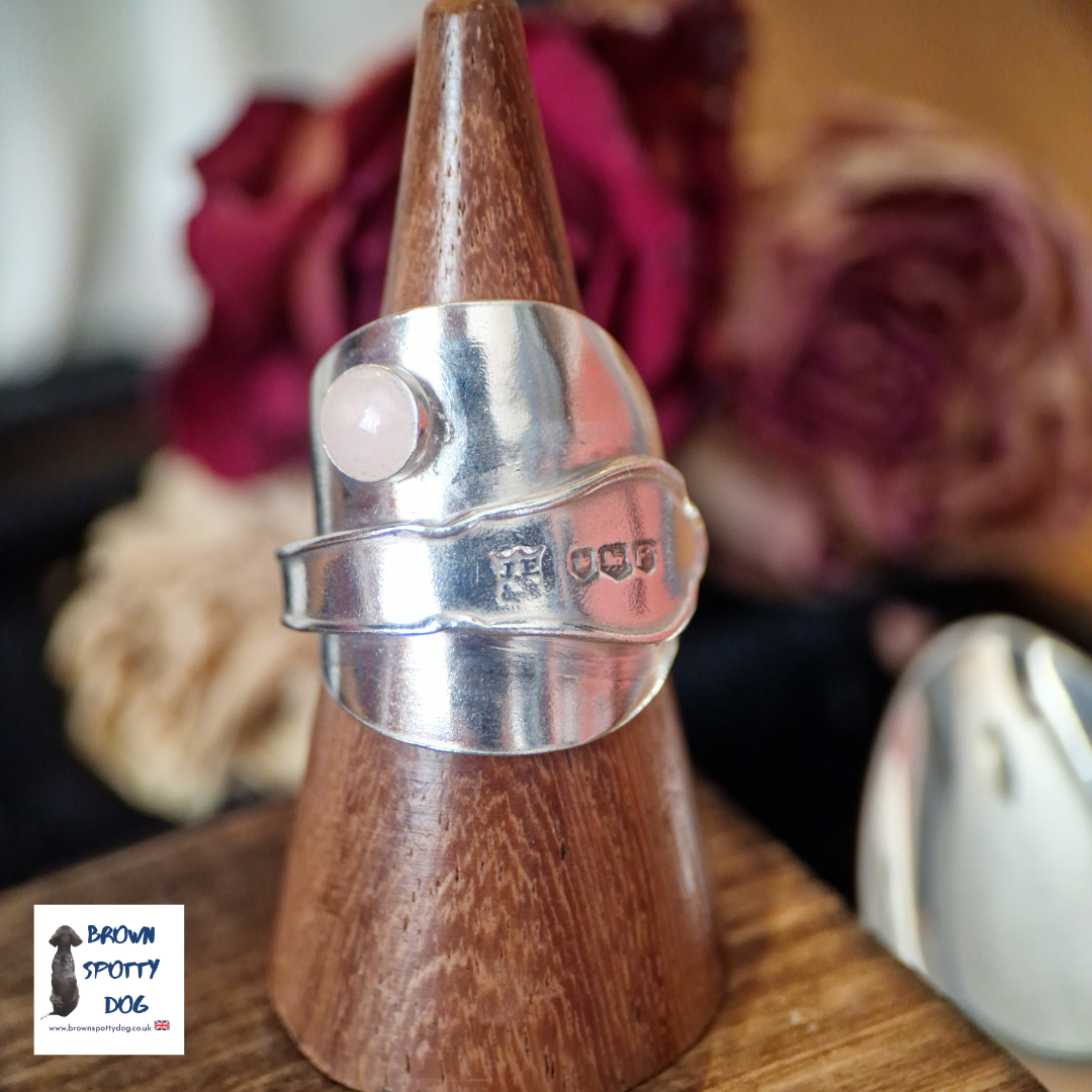 Sheffield 1957 Antique Silver Spoon Ring complete with Change of Use Certification - A0304