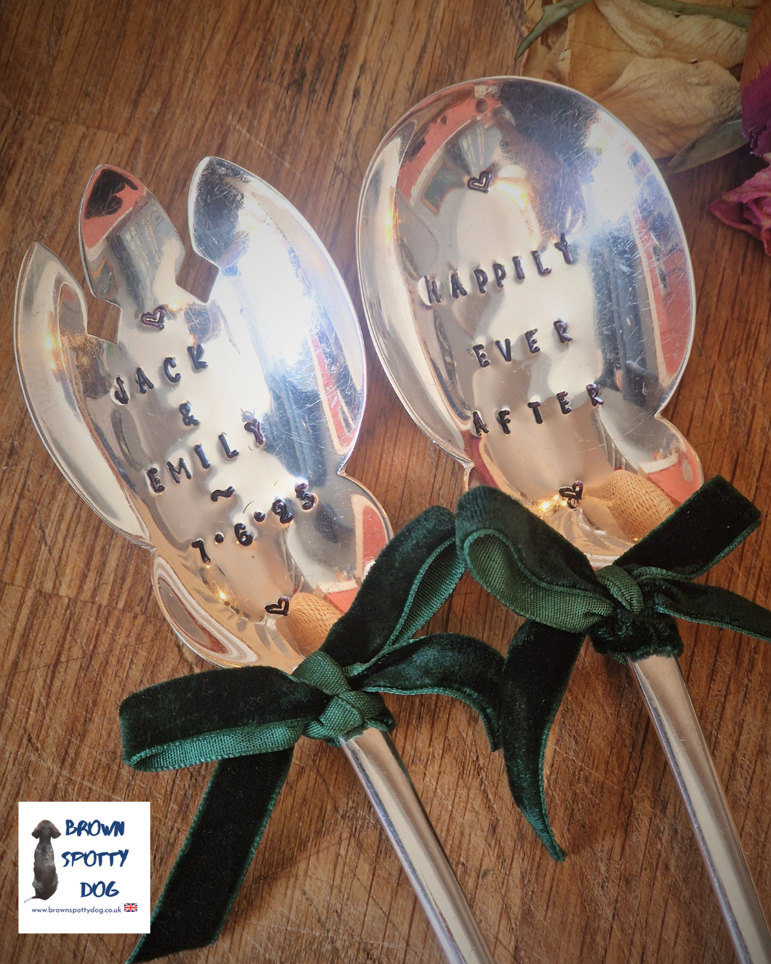 Vintage Salad Servers with Unique Floral Handles