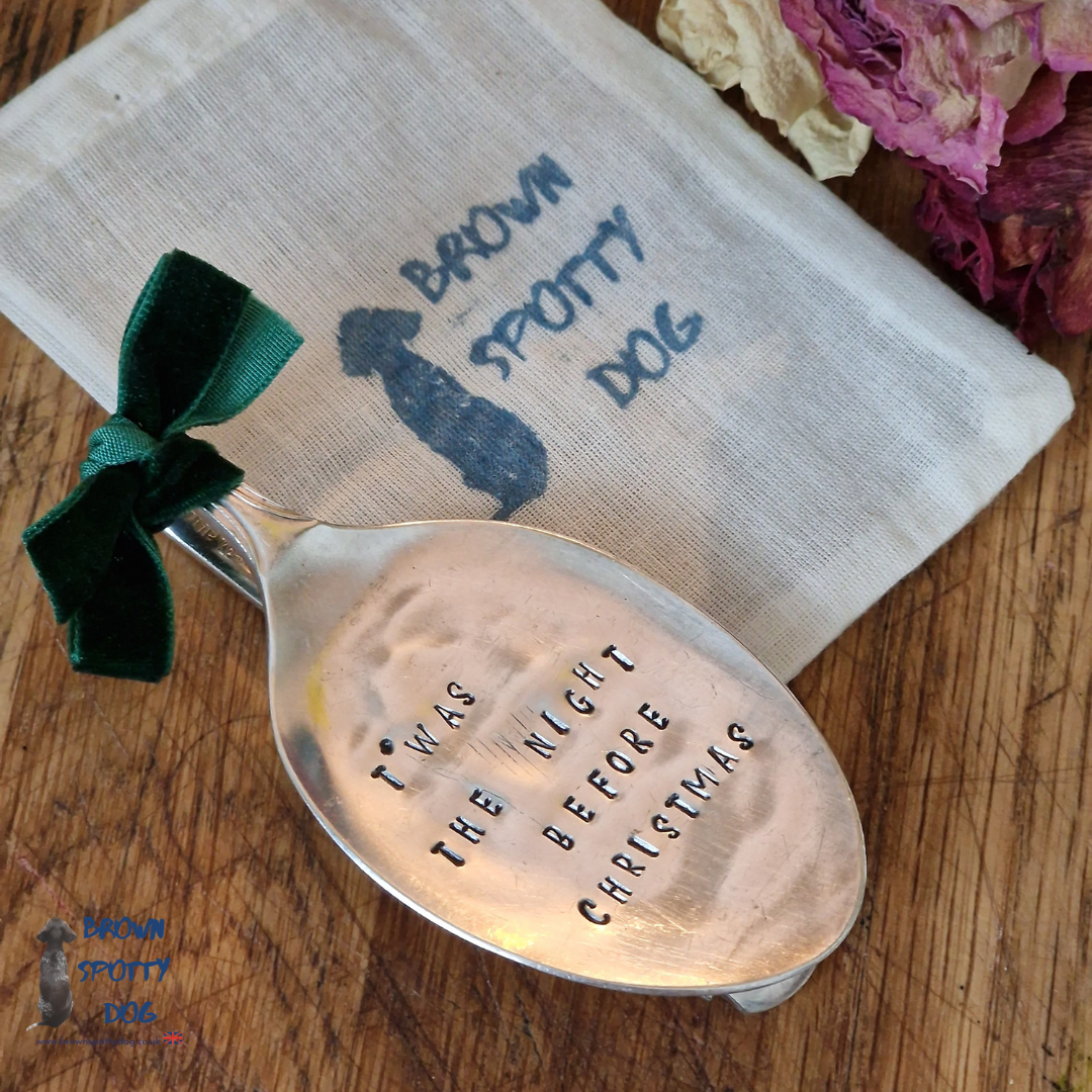 "T'was the Night before Christmas" Large Vintage Silver Plate Spoon Bookmark