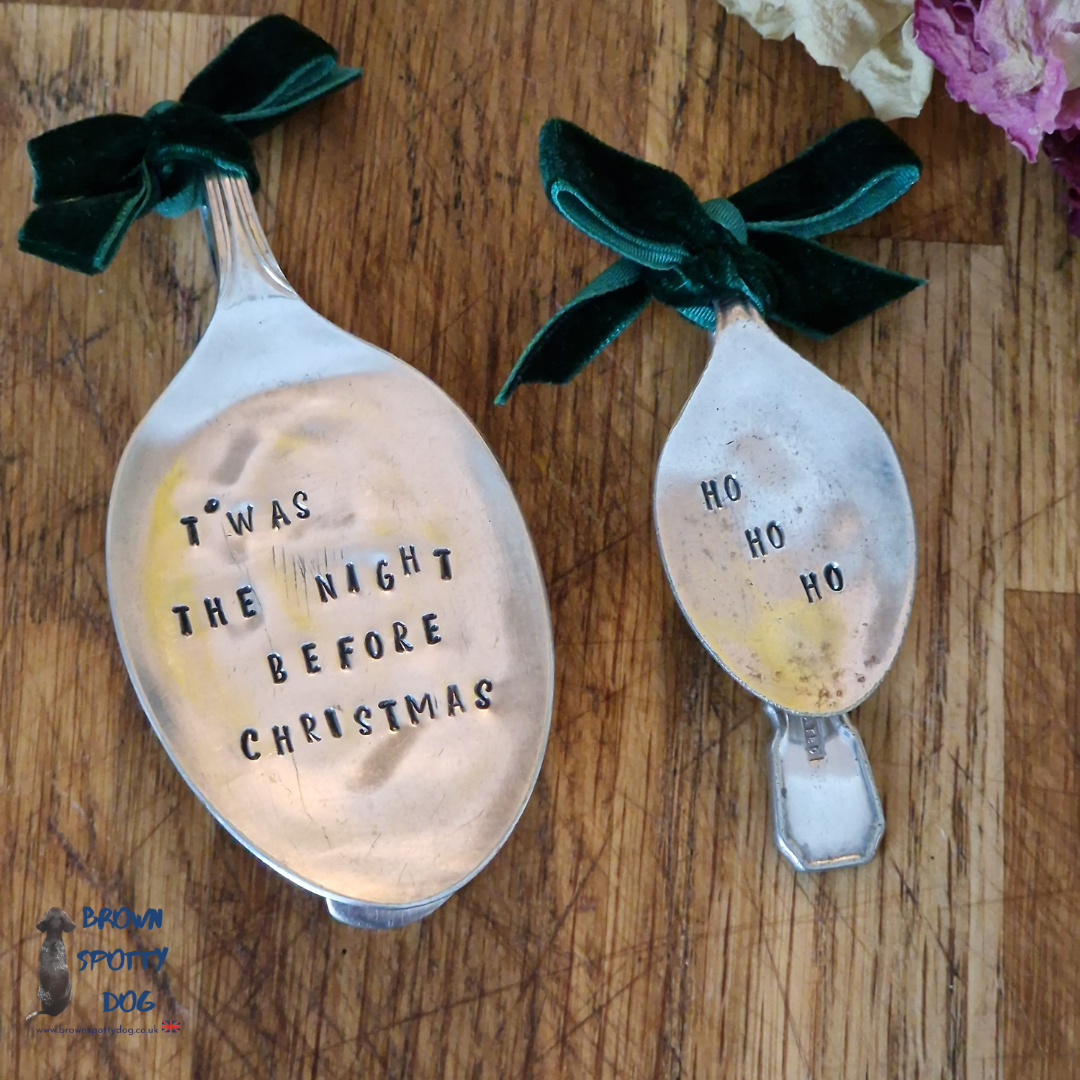 "Ho, Ho, Ho" Small Vintage Silver Plate Spoon Bookmark
