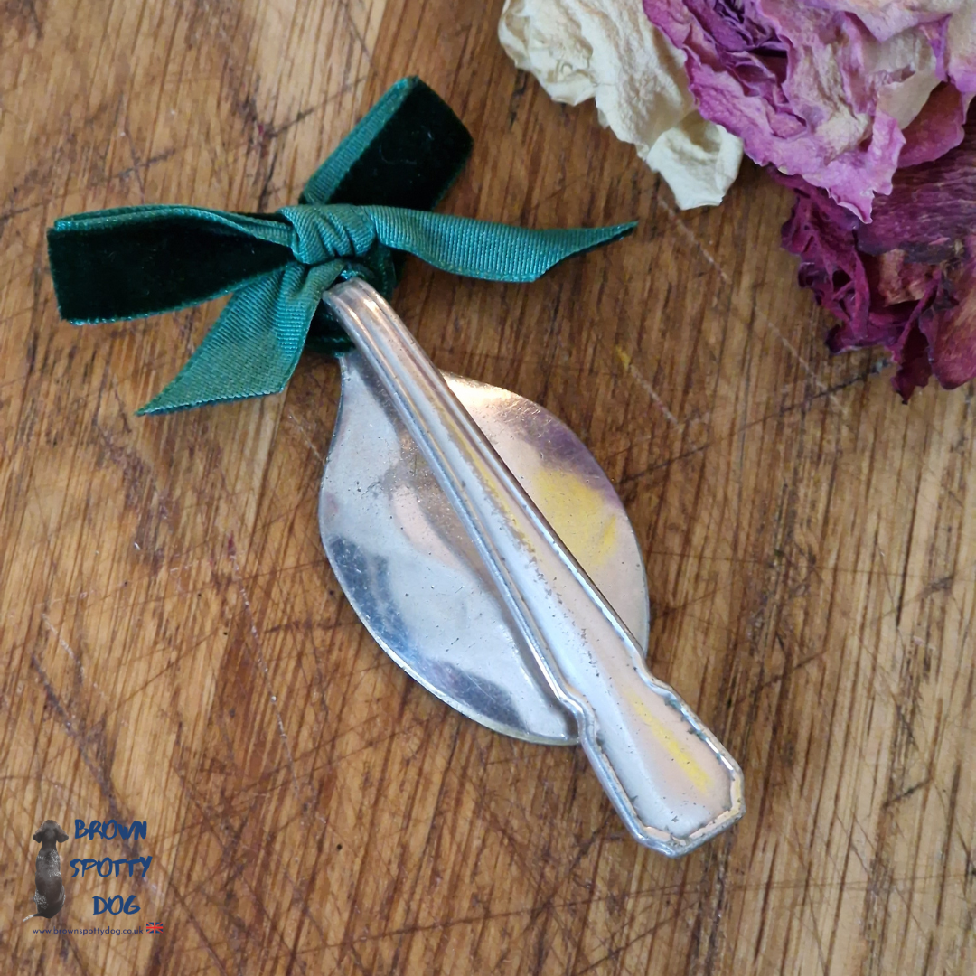 "Ho, Ho, Ho" Small Vintage Silver Plate Spoon Bookmark