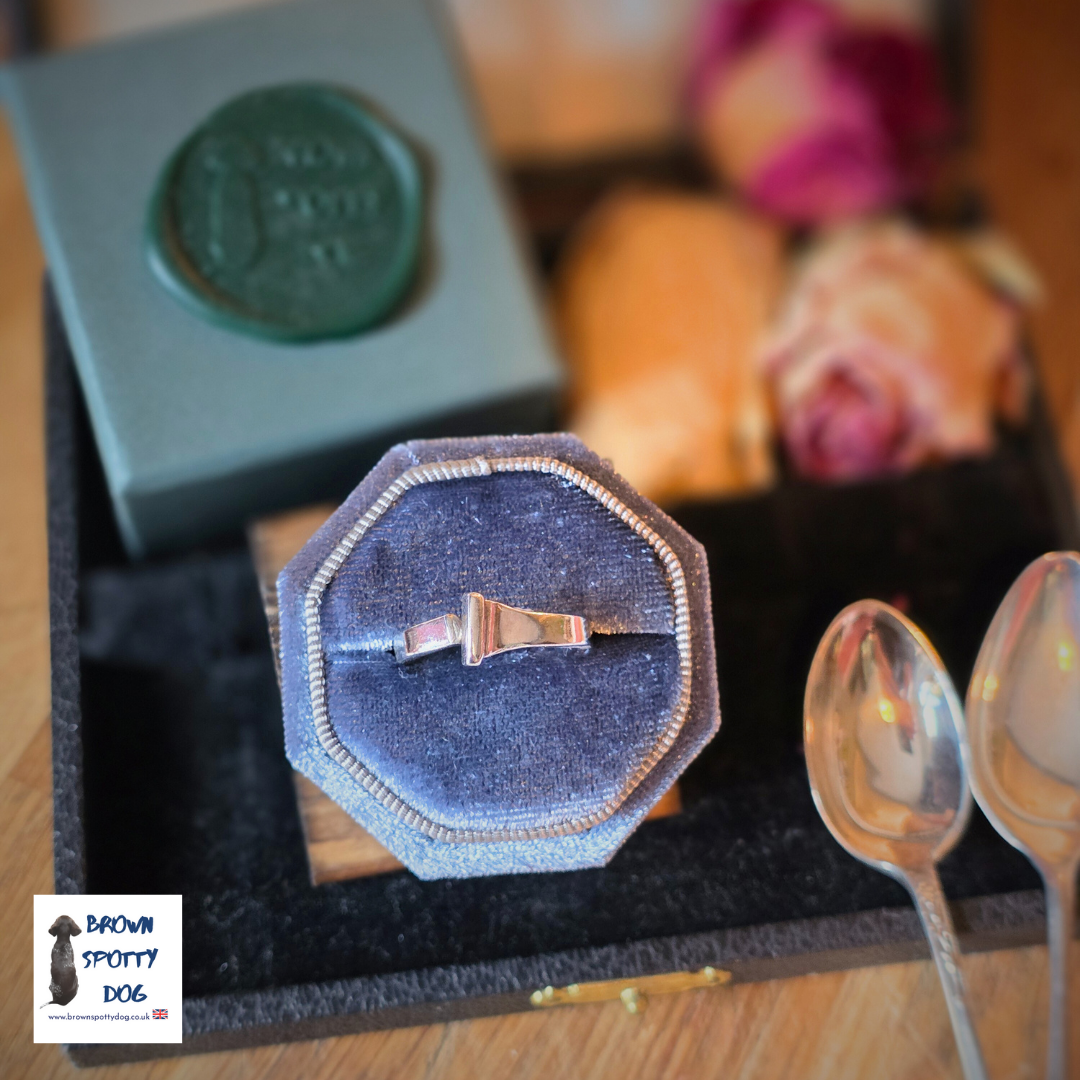 Sheffield 1926 Antique Silver Spoon Ring, complete with Change of Use Certification - A0559