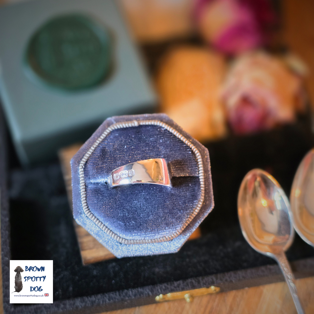 Sheffield 1913 Antique Silver Spoon Ring, complete with Change of Use Certification - A0860