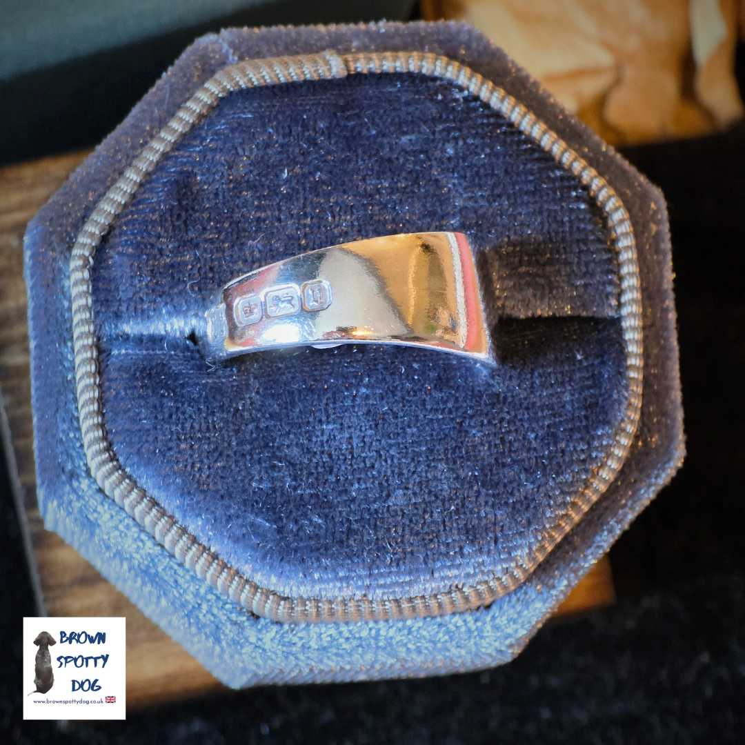 Sheffield 1913 Antique Silver Spoon Ring, complete with Change of Use Certification - A0860