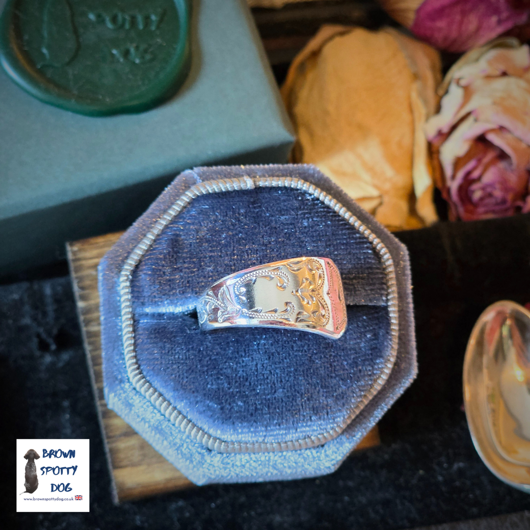 Sheffield 1903 Antique Silver Spoon Ring, complete with Change of Use Certification - A0988