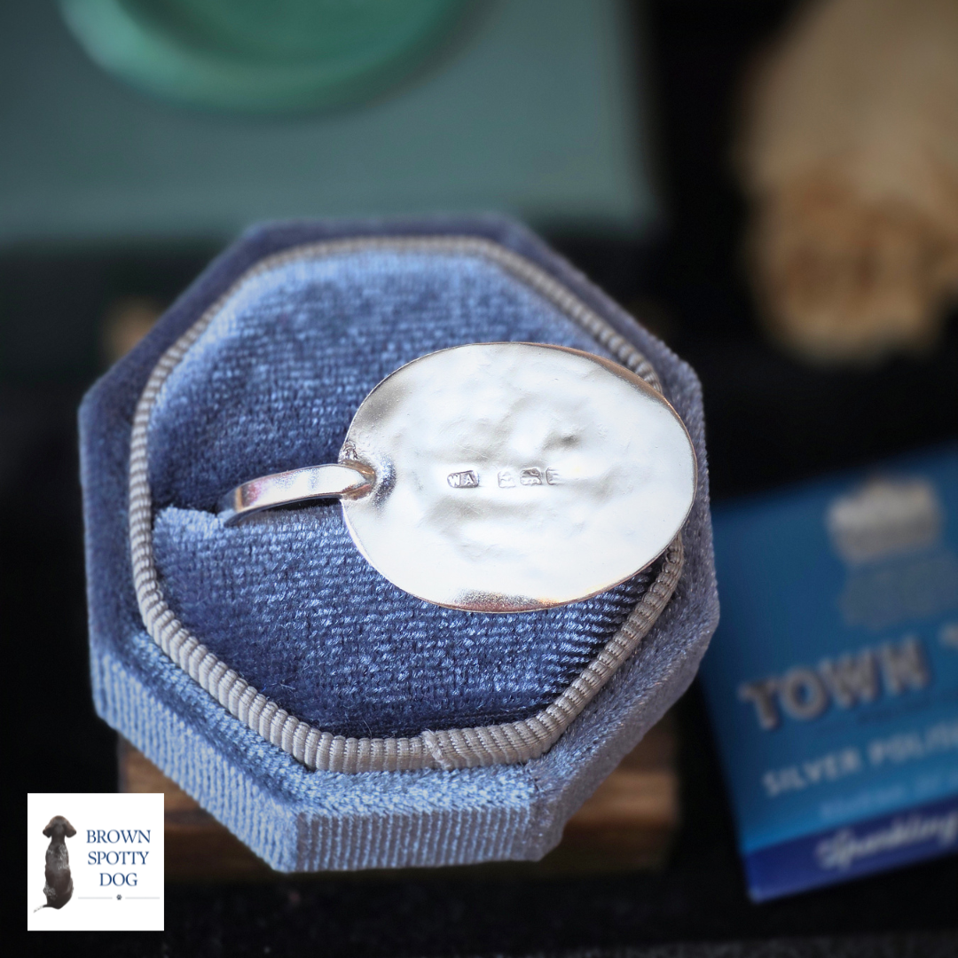 Sheffield 1929 Antique Silver Spoon Ring, complete with Change of Use Certification - A1176