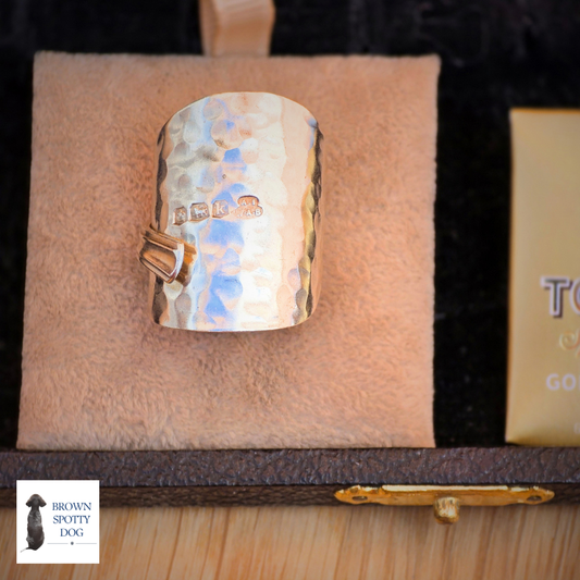 Sheffield 1927 Antique Silver Spoon Ring, complete with Change of Use Certification - A1180