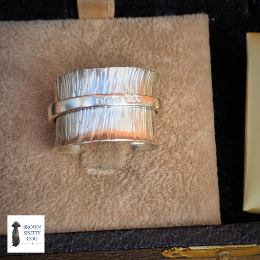 Sheffield 1929 Antique Silver Spoon Ring, complete with Change of Use Certification - A1558