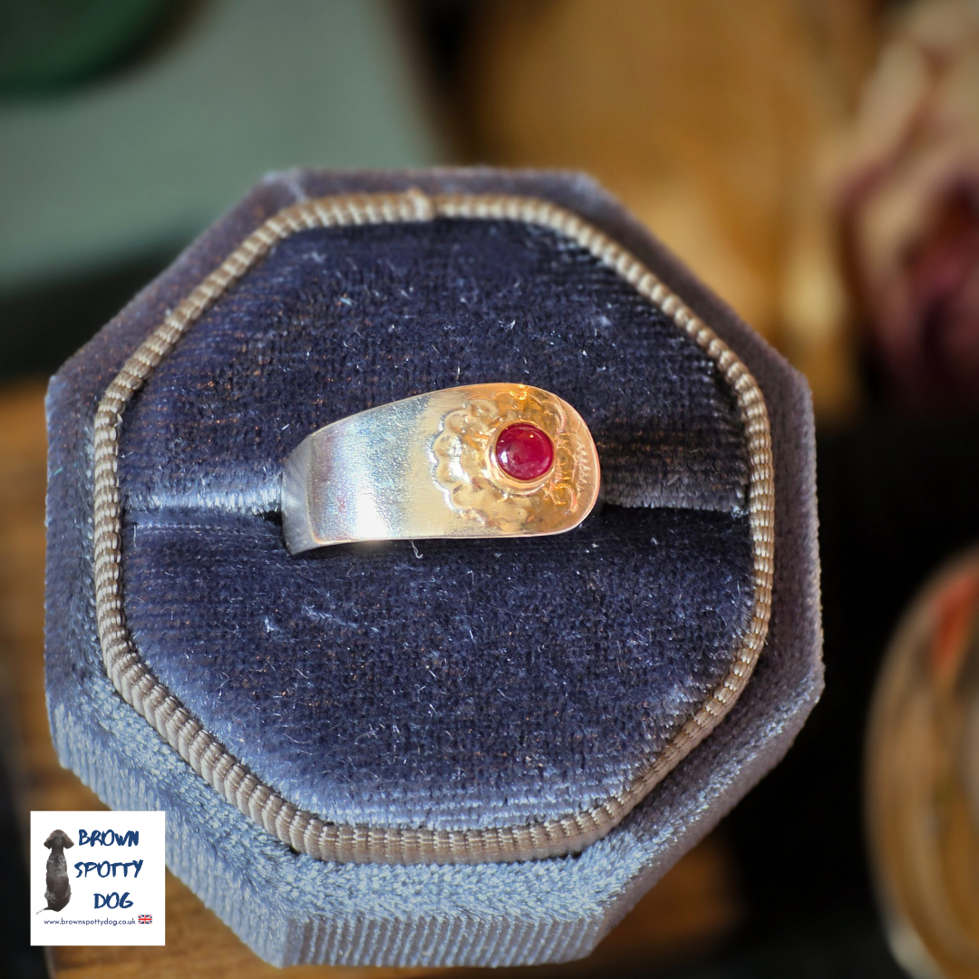 Sheffield 1936 Antique Silver Spoon Ring, complete with Change of Use Certification - A1064