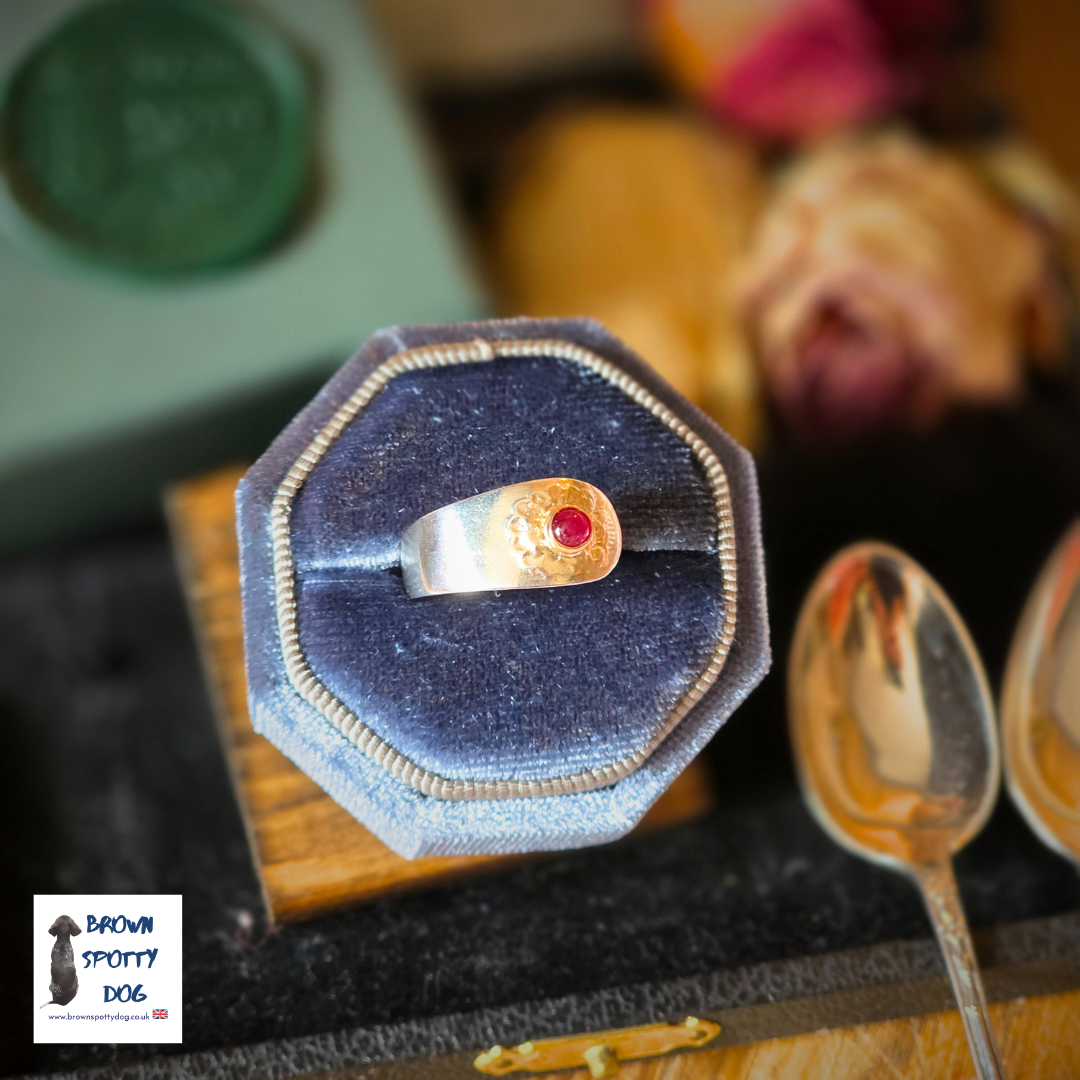 Sheffield 1936 Antique Silver Spoon Ring, complete with Change of Use Certification - A1064