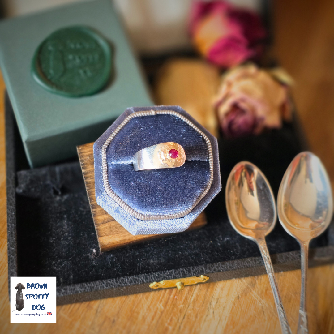 Sheffield 1936 Antique Silver Spoon Ring, complete with Change of Use Certification - A1064