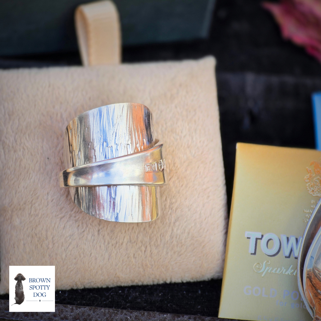 Sheffield 1932 Antique Silver Spoon Ring, complete with Change of Use Certification - A1627