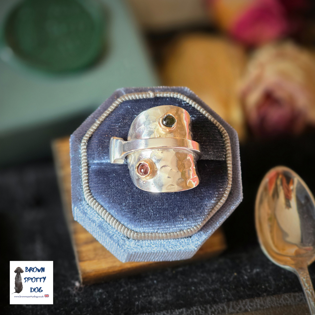 Birmingham 1926 Antique Silver Spoon Ring, complete with Change of Use Certification - A1061