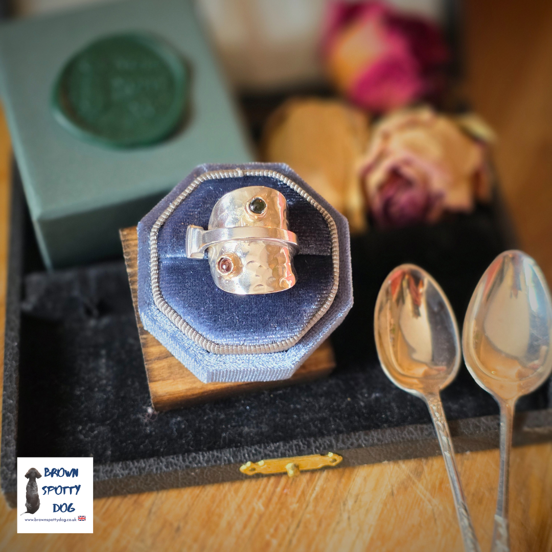 Birmingham 1926 Antique Silver Spoon Ring, complete with Change of Use Certification - A1061