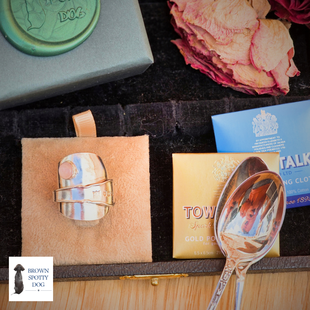 Sheffield 1957 Antique Silver Spoon Ring, complete with Change of Use Certification - A0304