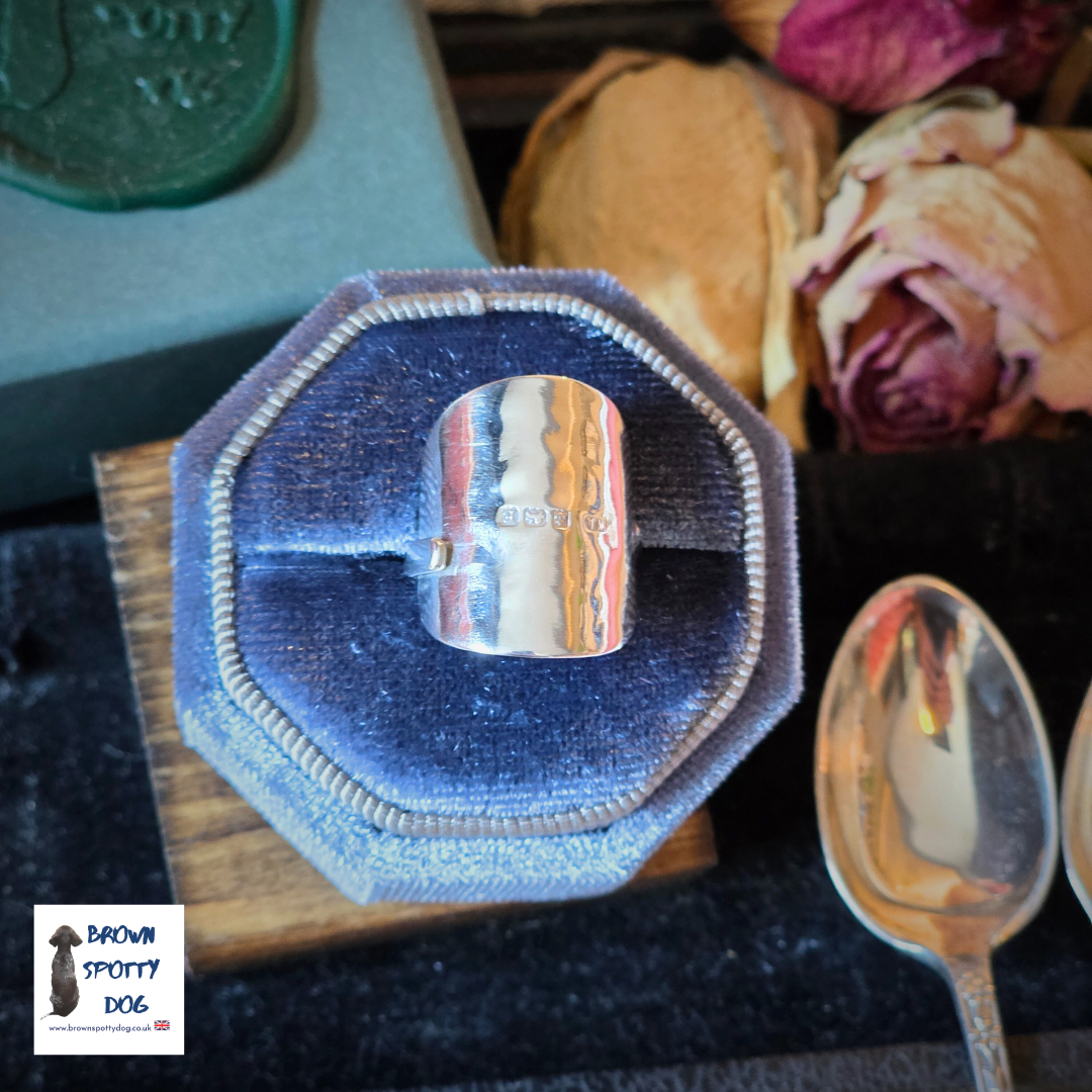 Birmingham 1929 Antique Silver Spoon Ring, complete with Change of Use Certification - A1066