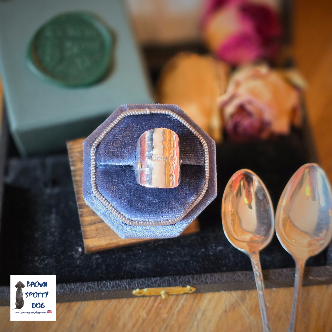 Birmingham 1929 Antique Silver Spoon Ring, complete with Change of Use Certification - A1066