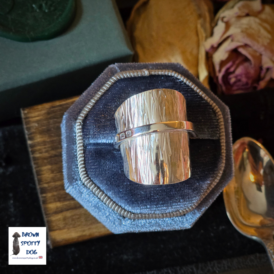 Birmingham 1927 Antique Silver Spoon Ring, complete with Change of Use Certification - A1051