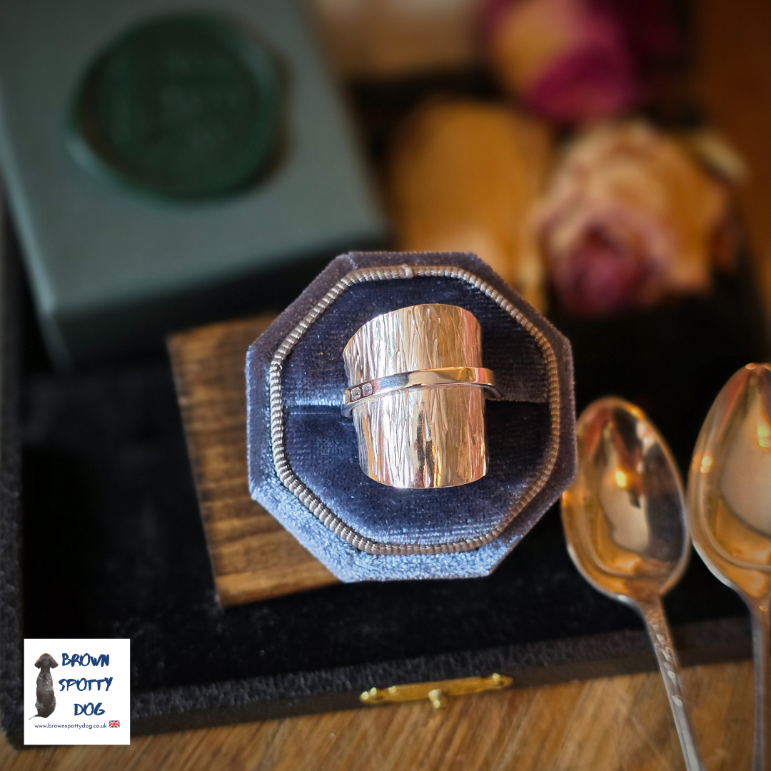 Birmingham 1927 Antique Silver Spoon Ring, complete with Change of Use Certification - A1051