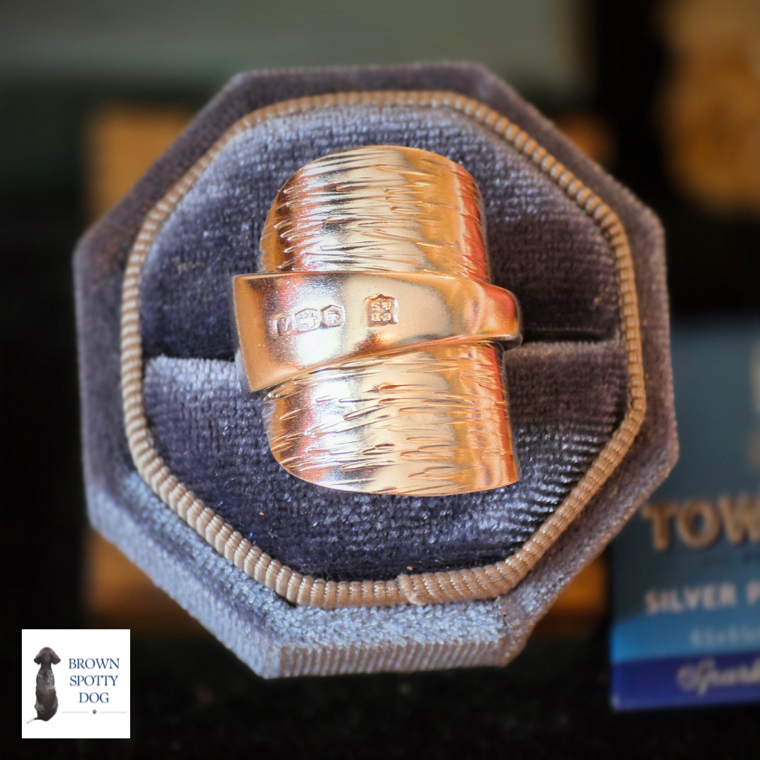 Sheffield 1943 Antique Silver Spoon Ring, complete with Change of Use Certification - A1181