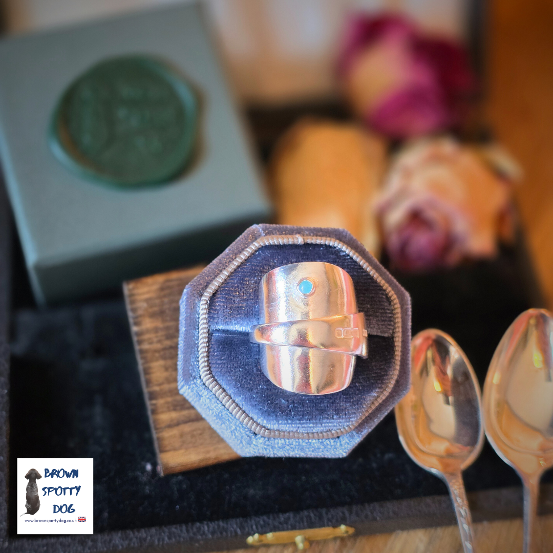 Sheffield 1904 Antique Silver Spoon Ring, complete with Change of Use Certification - A1070