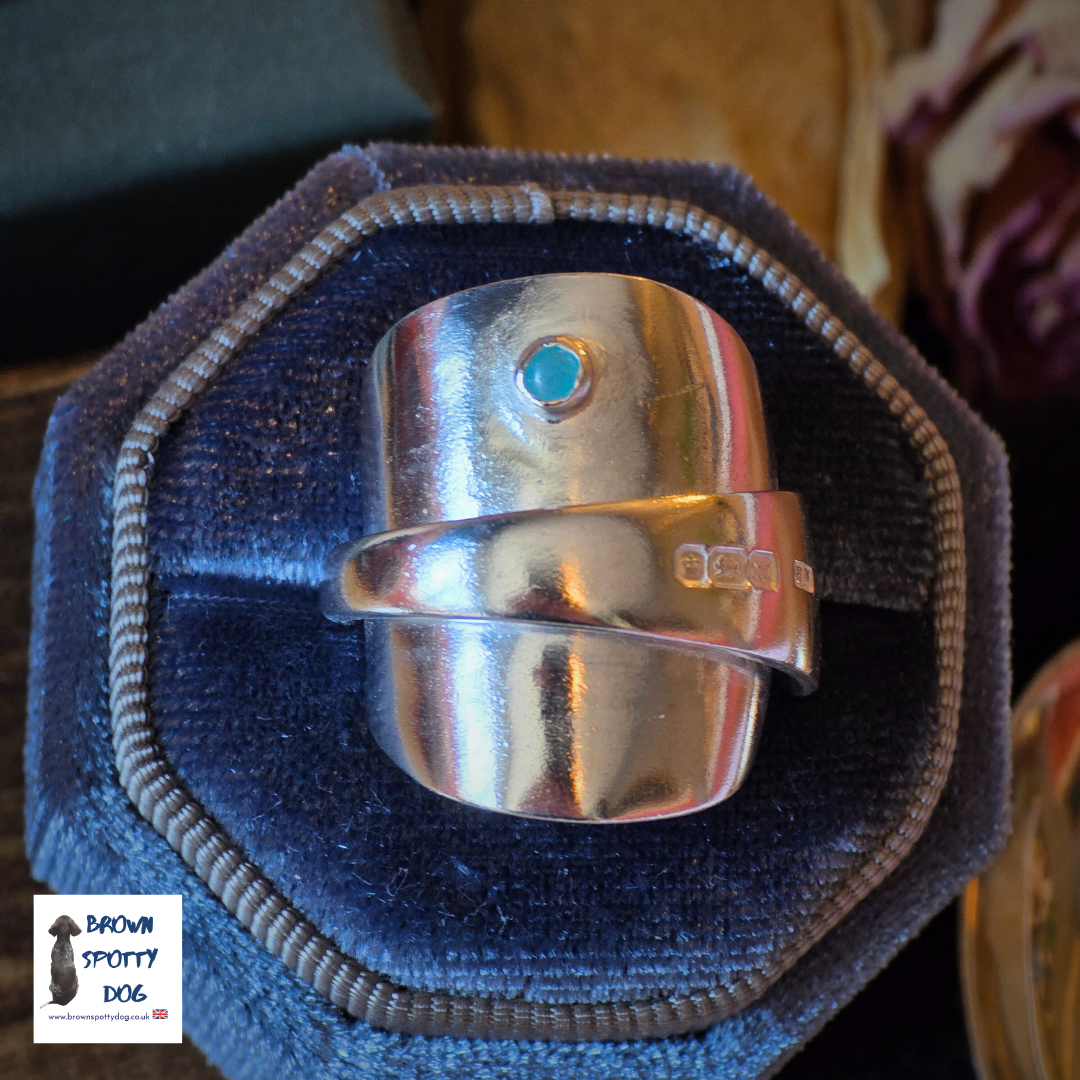 Sheffield 1904 Antique Silver Spoon Ring, complete with Change of Use Certification - A1070