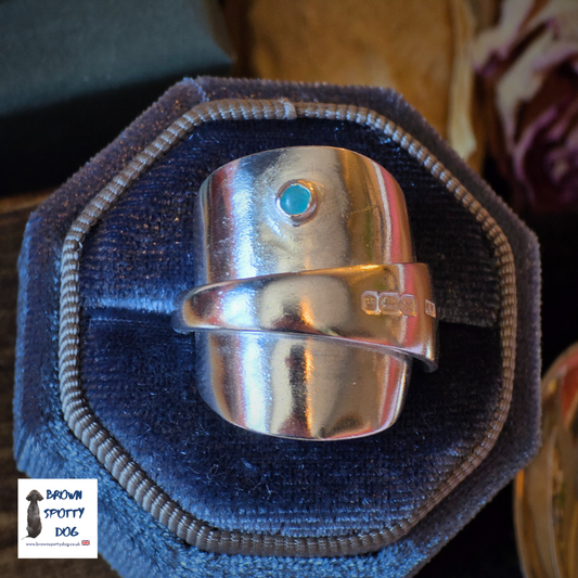 Sheffield 1904 Antique Silver Spoon Ring, complete with Change of Use Certification - A1070