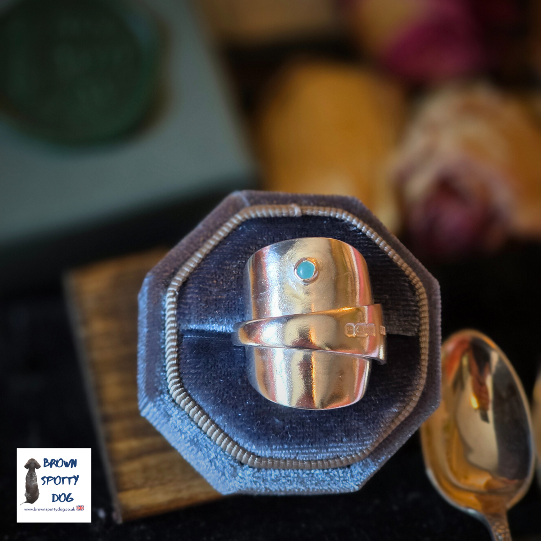 Sheffield 1904 Antique Silver Spoon Ring, complete with Change of Use Certification - A1070