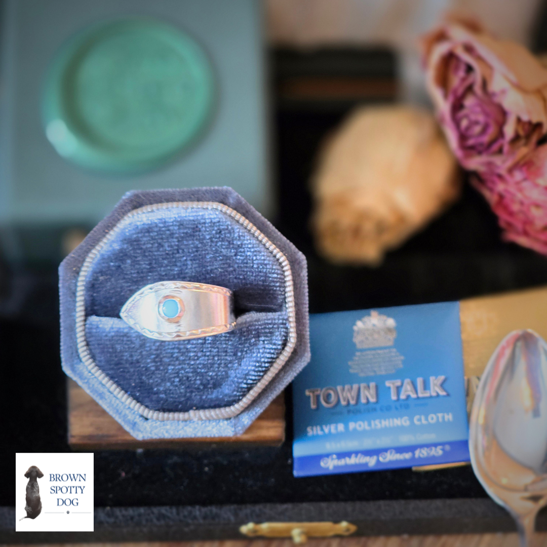 Exeter 1880 Antique Silver Spoon Ring, complete with Change of Use Certification - A1194