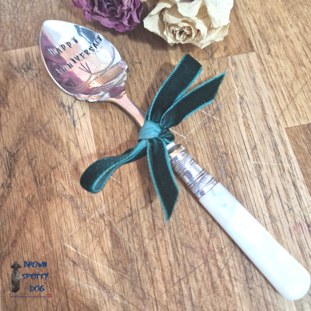 Vintage Silver Plate and Mother of Pearl Jam Spoon
