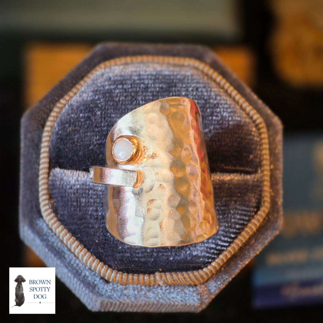 Sheffield 1920 Antique Silver Spoon Ring, complete with Change of Use Certification - A1184