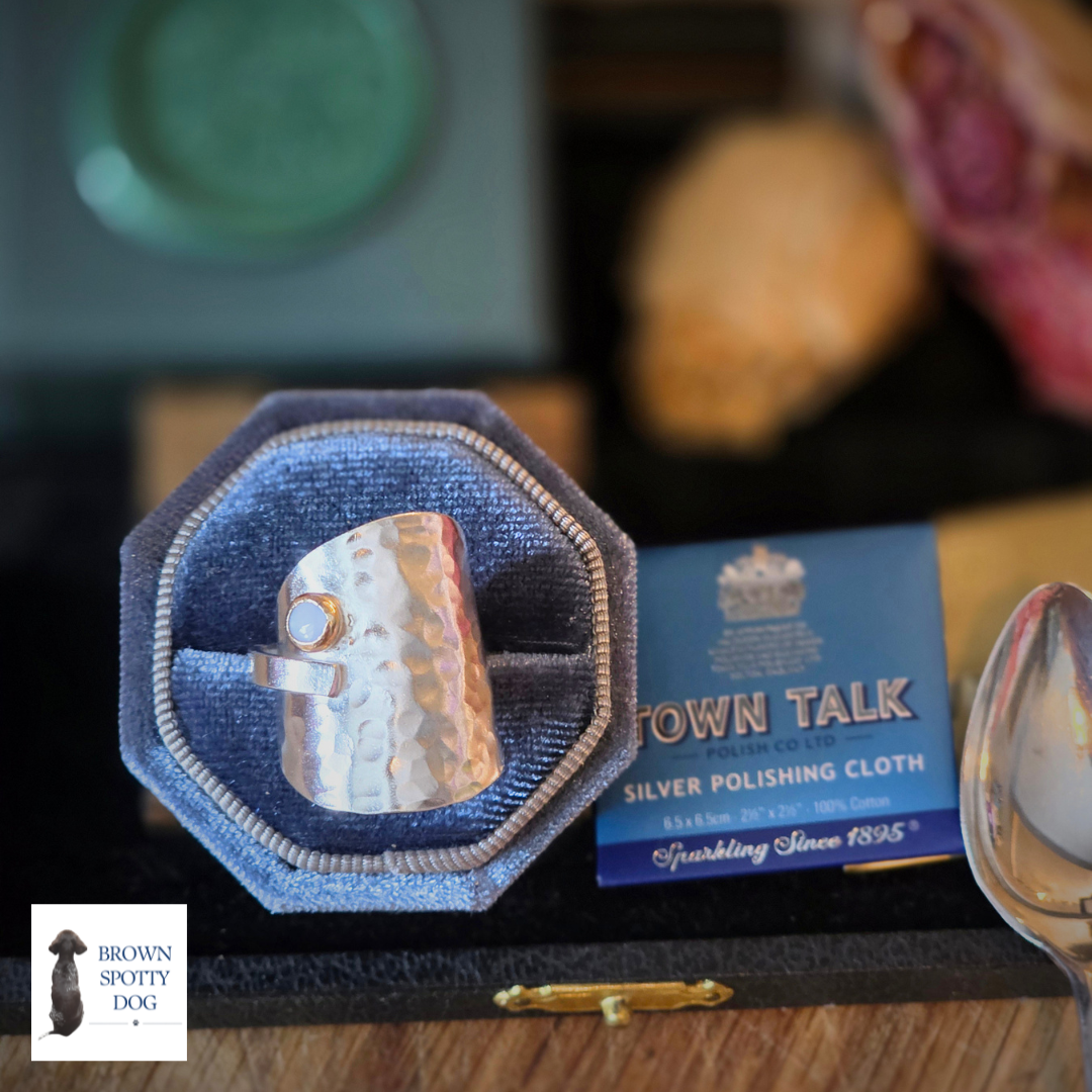 Sheffield 1920 Antique Silver Spoon Ring, complete with Change of Use Certification - A1184