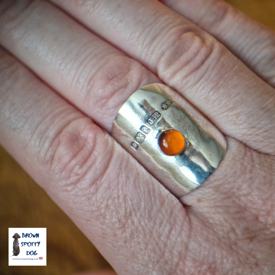 Sheffield 1926 Antique Silver Spoon Ring complete with Change of Use Certification - A1036