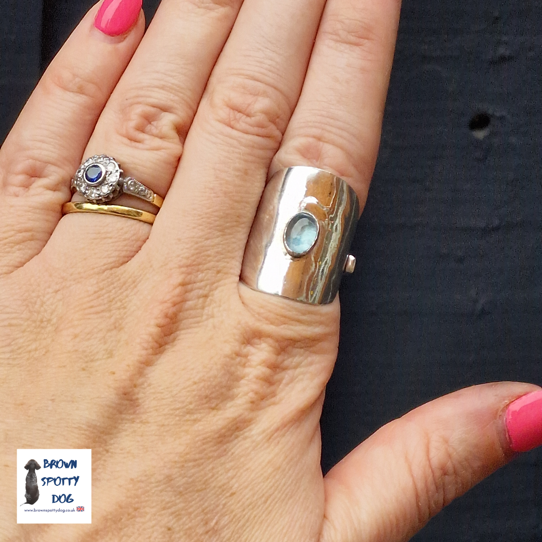 Sheffield 1918 Antique Silver Spoon Ring, complete with Change of Use Certification - A1050