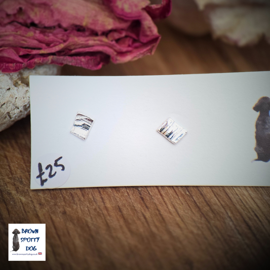 £25 1902 Antique .925 Silver Spoon Earrings