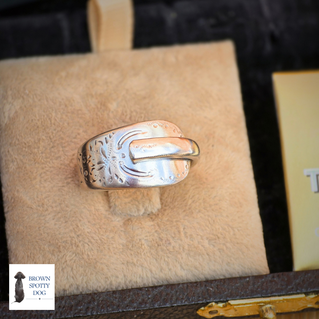 Sheffield 1904 Antique Silver Spoon Ring, complete with Change of Use Certification - A1622