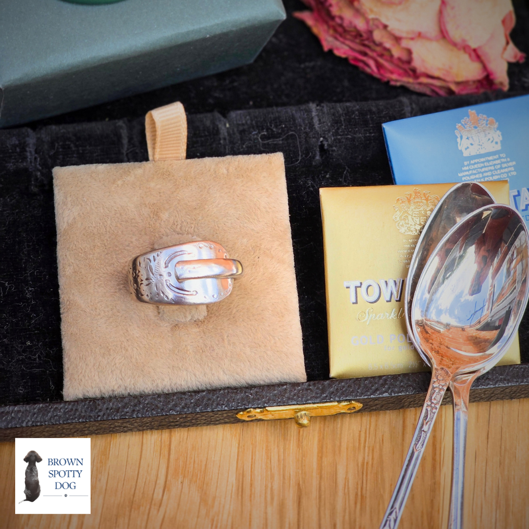 Sheffield 1904 Antique Silver Spoon Ring, complete with Change of Use Certification - A1622