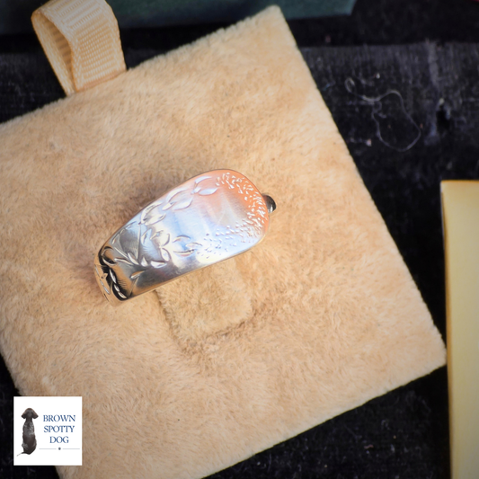 Sheffield 1904 Antique Silver Spoon Ring, complete with Change of Use Certification - A1280