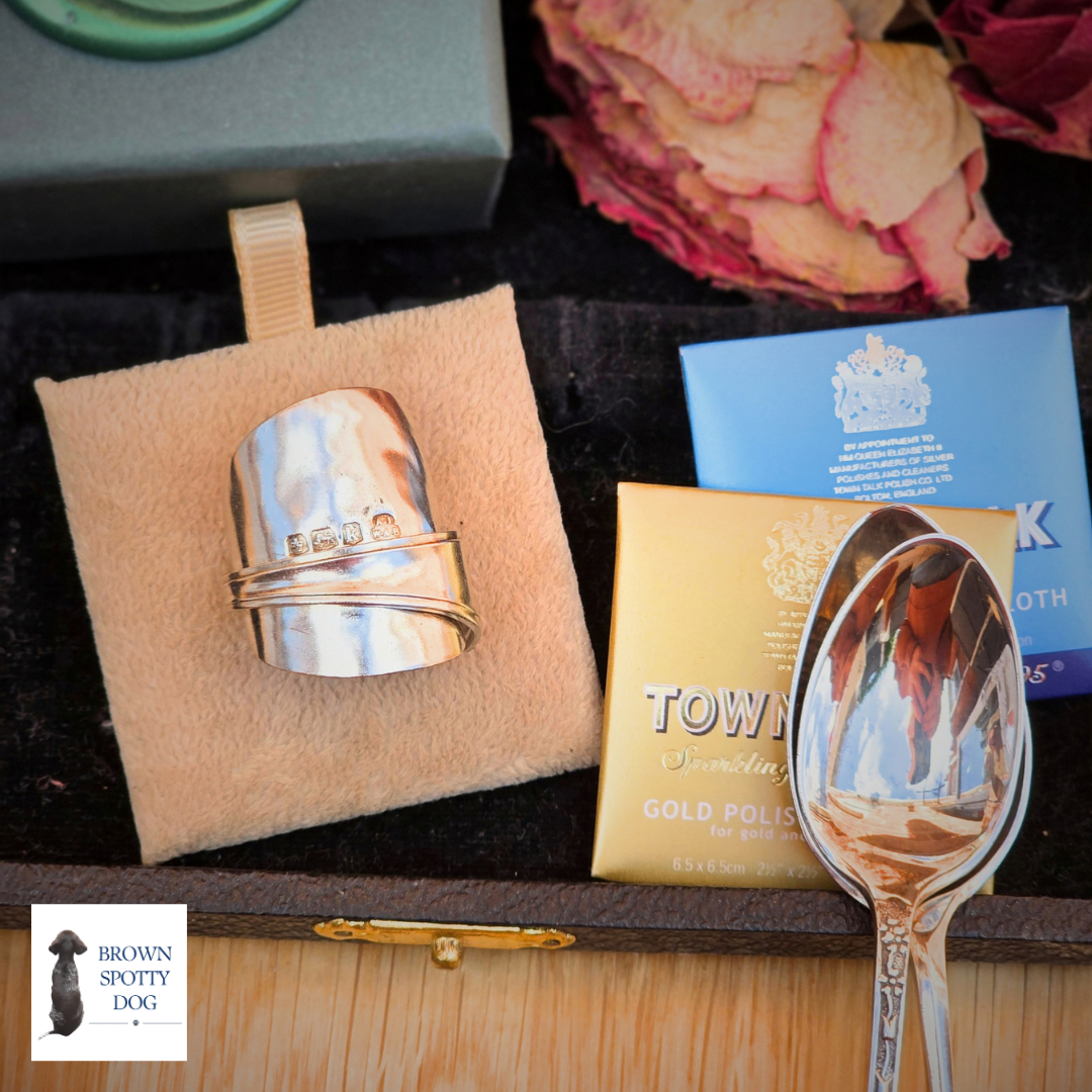 Sheffield 1927 Antique Silver Spoon Ring, complete with Change of Use Certification - A1277