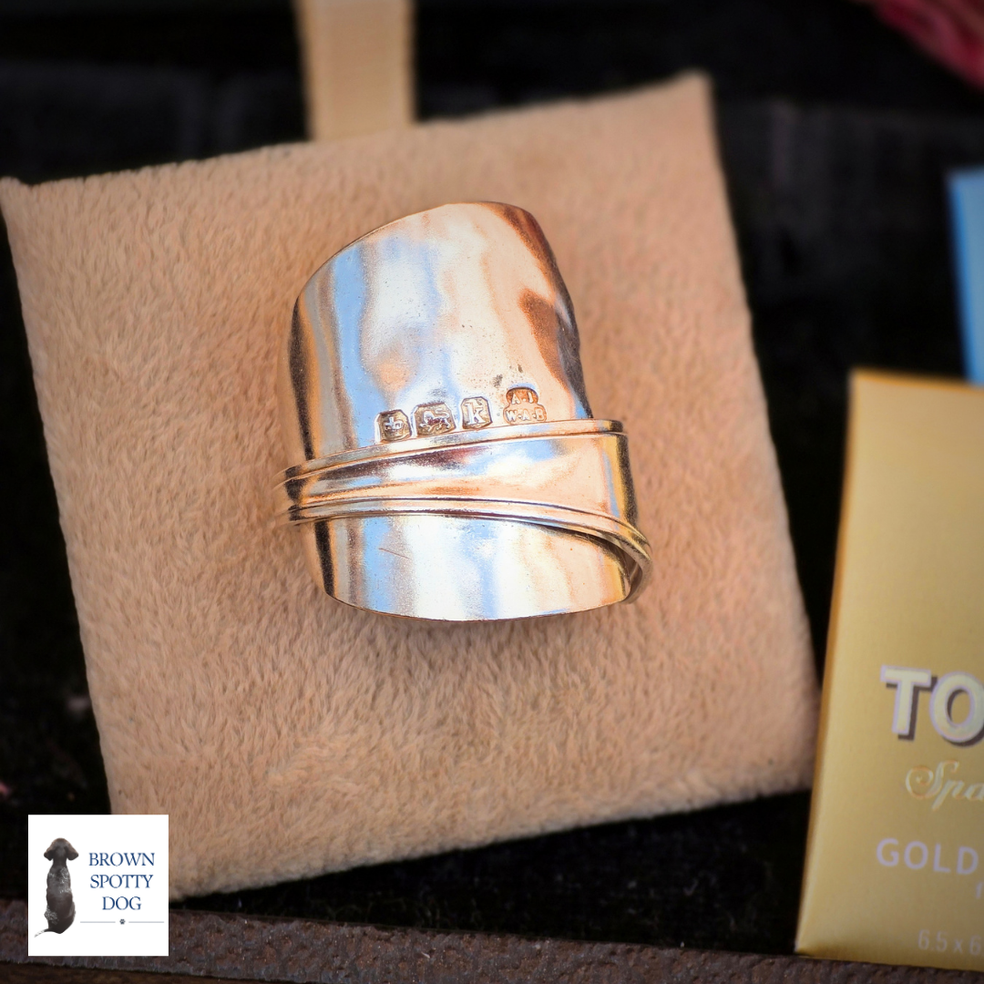 Sheffield 1927 Antique Silver Spoon Ring, complete with Change of Use Certification - A1277