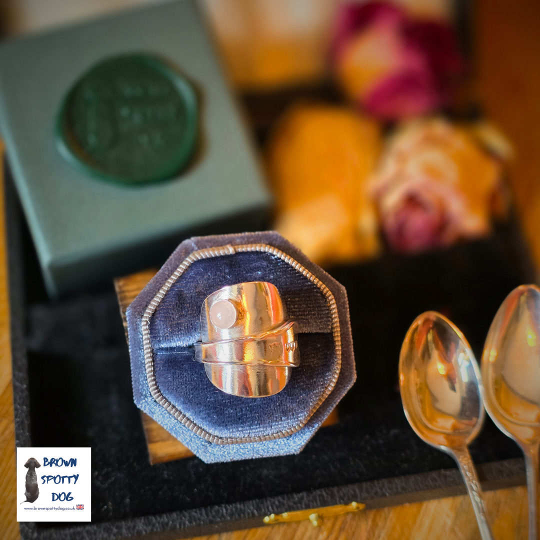 Sheffield 1957 Antique Silver Spoon Ring, complete with Change of Use Certification - A0304