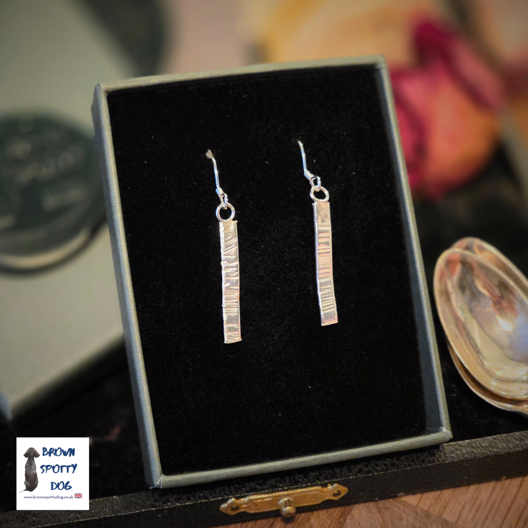 £25 Recycled Silver .925 Textured Earrings