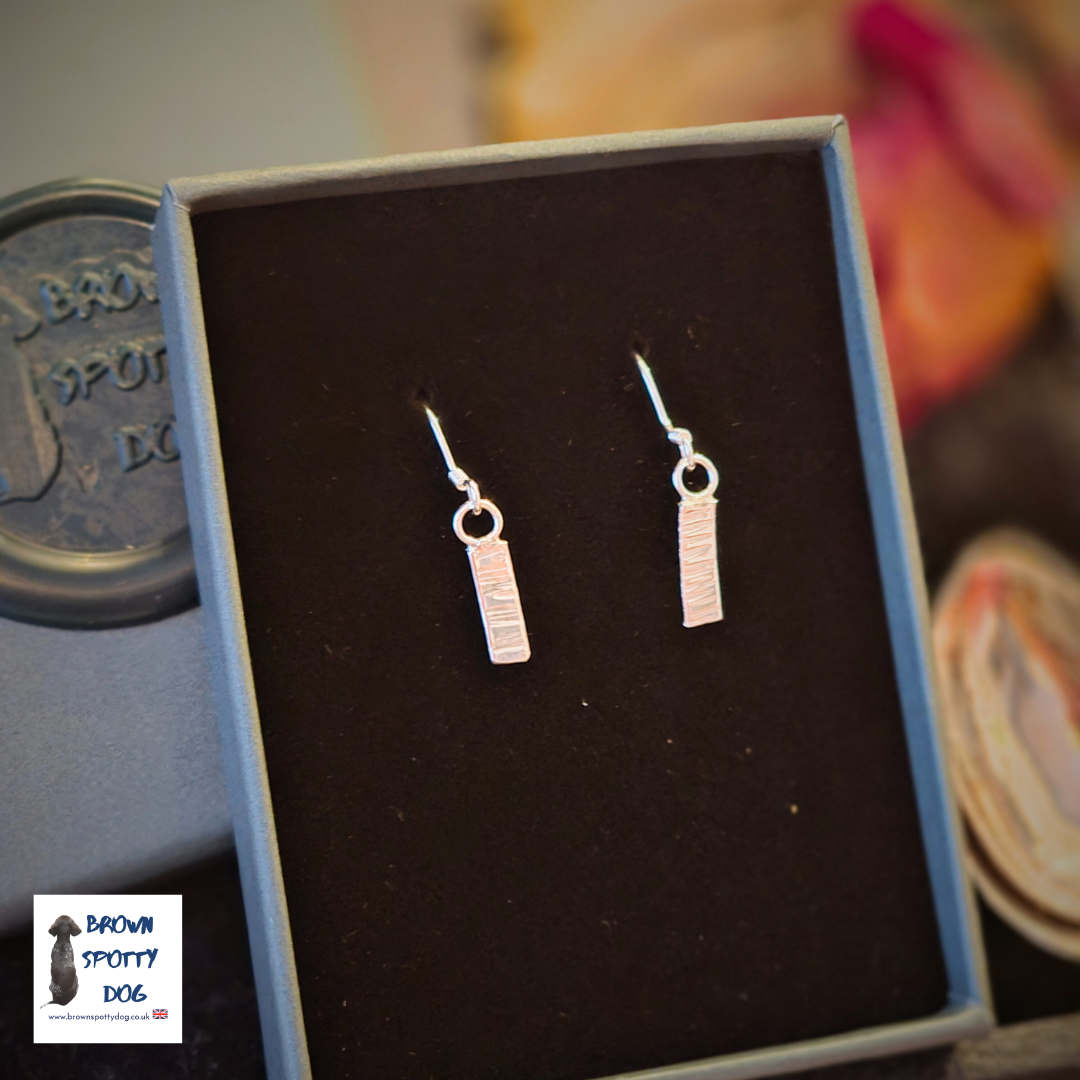 £25 Recycled Silver .925 Textured Earrings