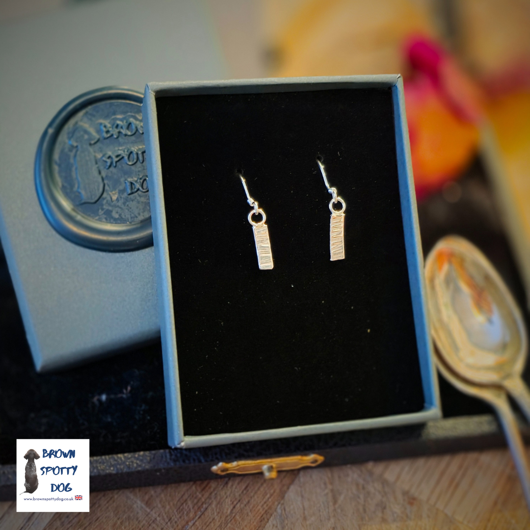 £25 Recycled Silver .925 Textured Earrings
