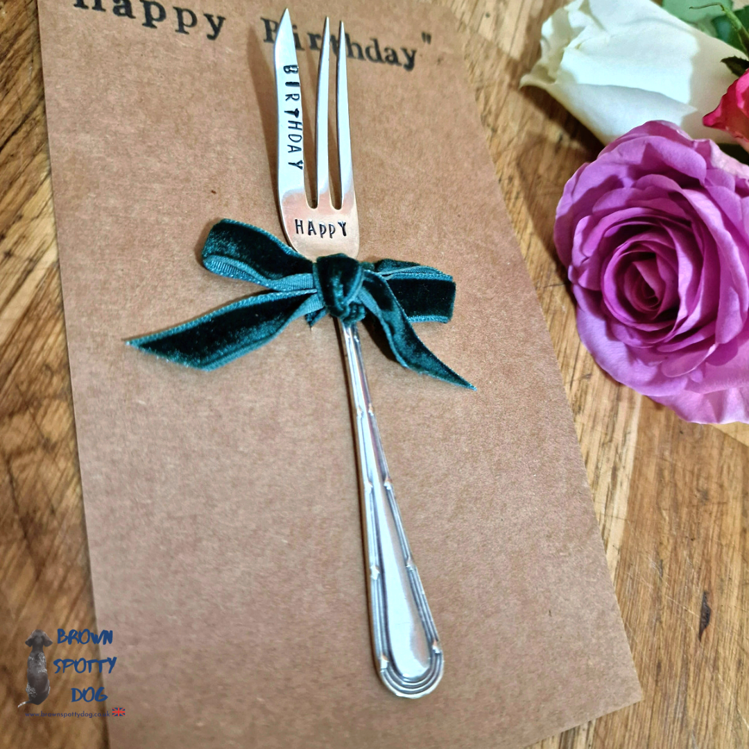 'Happy Birthday' Vintage Cake Fork.