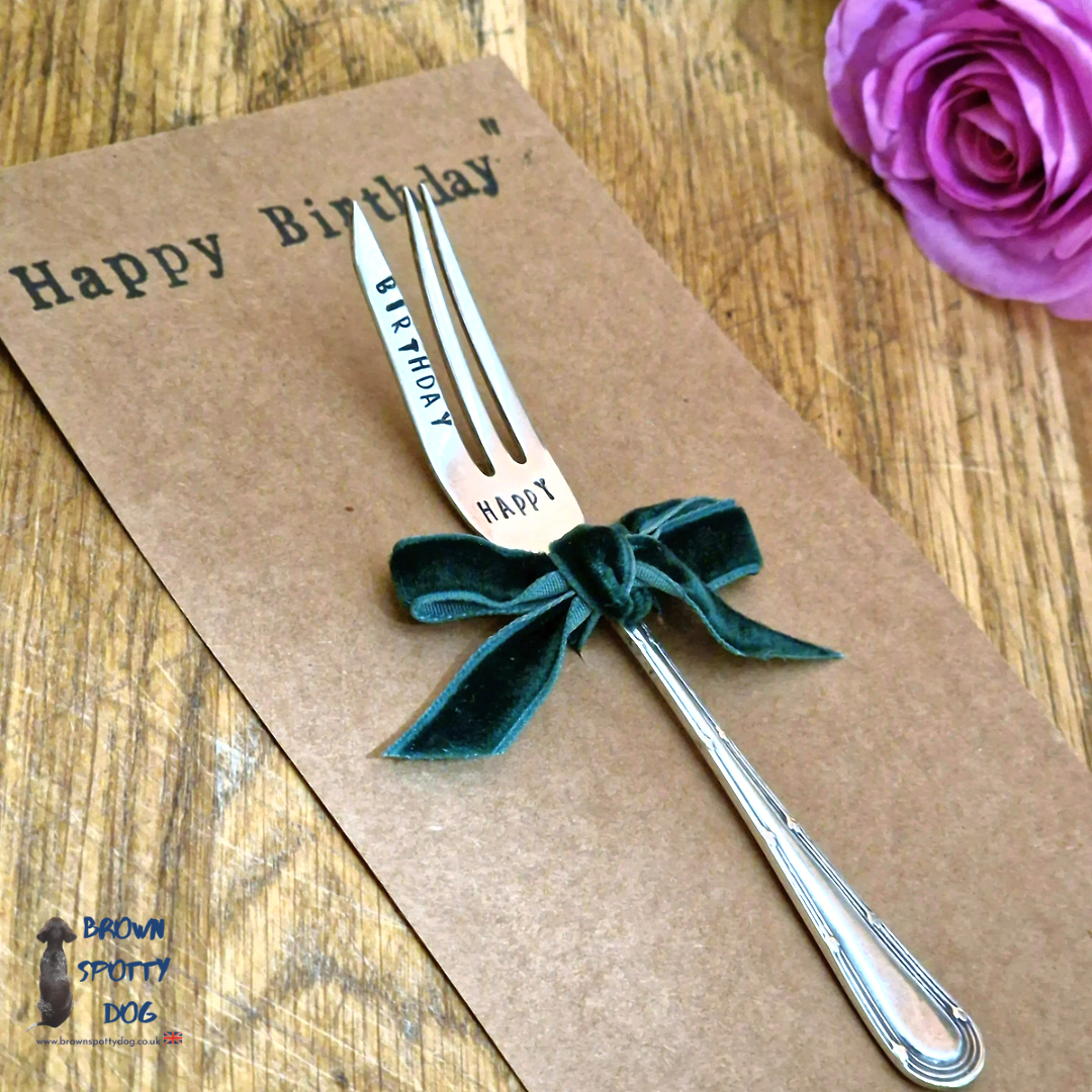 'Happy Birthday' Vintage Cake Fork.